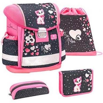 Belmil Schulranzen Set 4-teilig ergonomischer Schulranzen Mädchen 1. Klasse 2. Klasse 3. Klasse