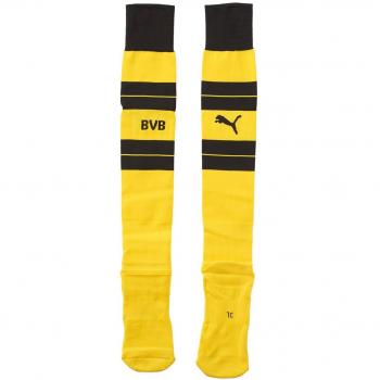 PUMA BVB Hooped Sockenset für Erwachsene – Cyber Gelb & Schwarz, 3er Pack