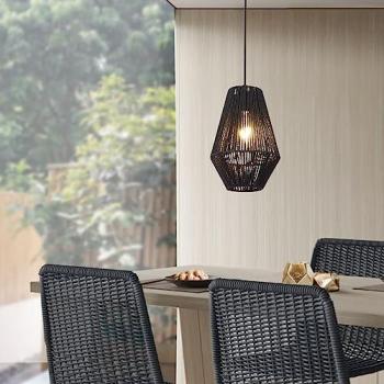 Seil‑Hängelampe Newtownabbey von Lux.Pro, 160 cm, schwarz