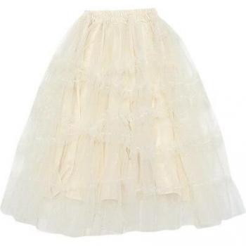 Robe de bal fille 3-11 ans, jupe trapèze, longueur cheville, couleur unie, en maille, Hc53