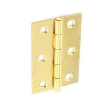 Brass Plated Steel Butt Hinges (1 1/2 Pair)