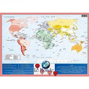 Sous-main éducatif ARIS EDITIONS 30x42 cm Le monde