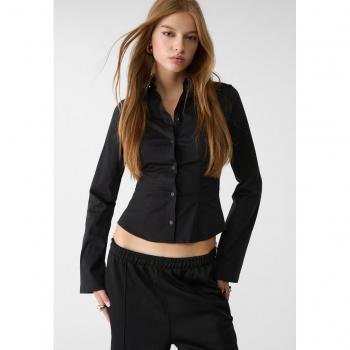 Camicia Slim Fit Nero XL Stradivarius