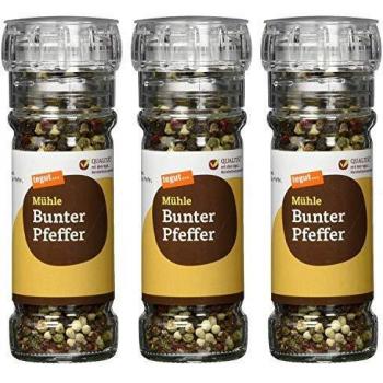 Tegut... Gewürzmühle Bunter Pfeffer, 3 x 55 g