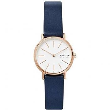 Ladies Skagen Signatur Leather Strap Watch