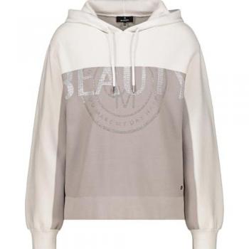 Monari Sudadera Color Taupe + Acabado Blanco