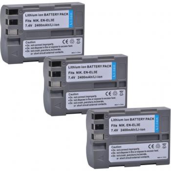 1Pcs EN-EL3e 2400mAh Battery for Nikon D30 D50 D70 D80 D90