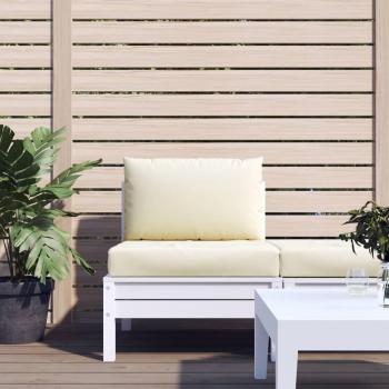 Almohadillas de tela Oxford crema-blanco para palets – Kit 2 piezas