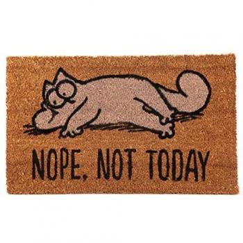 Nope, Not Today Simon's Cat Coir Door Mat Durable for Home Decoration PVC Rubber