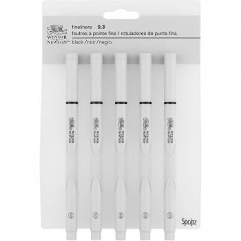 WINSOR & NEWTON Fine Liners 0,3 mm – Pack 5