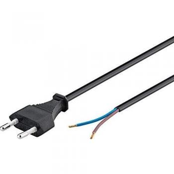 CABLEPELADO Cable alimentación Tipo C CEE7 | Enchufe Bipolar a bornes | Sección 0.75mm² | HO3VVH2-F | Apto para enchufes, regletas, Fuentes de alimentación, portalamparas | Negro | 1.50 Metros