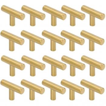 Schreibtisch‑ und Schrankgriffe 50 mm Einzelschlitz – gebürstetes Set, 20 Stück, Praktische Boutique