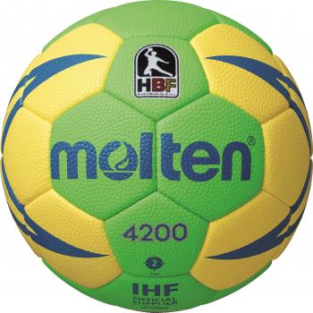 Molten Handball, H1X4200-GY, mehrfarbig (Grün/Gelb/Blau)