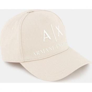 Gorra Armani Exchange color taupe para hombre