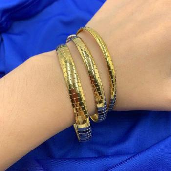 Pulsera Serpiente Negra en Acero