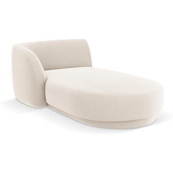 Méridienne Confort Velours Beige 155x74x92cm