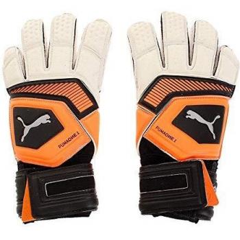 Puma One Grip 1 RC Jr. Torwarthandschuhe – Kombi: Weiß, Orange, Schwarz, Silber – 5 Shoe Size