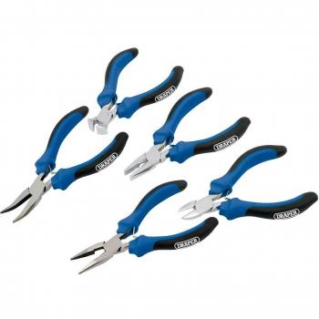 Draper Mini Pliers Set with Soft Grip, 5 Pcs