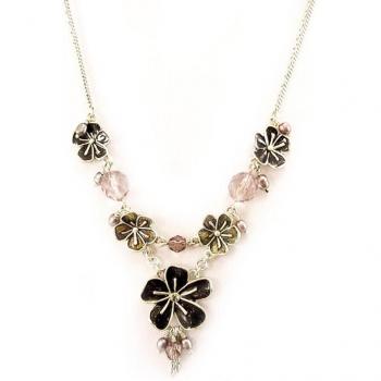 Collar “Ligereza en Flores” Gris – Les Trésors De Lily