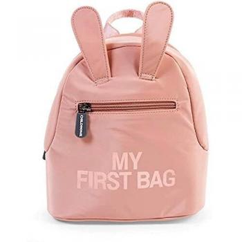 Sac à Dos Enfant Bébé Ecole Maternelle Crèche Deux Compartiments Contenance Adaptée Lunchbag/Bouteille Boucle de Sécurité Amovible Déperlant Rose et Cuivre