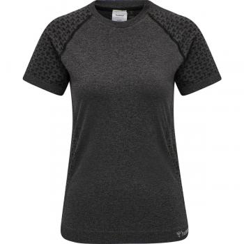 Hummel Women's Seamless T-shirt Black Melange XS