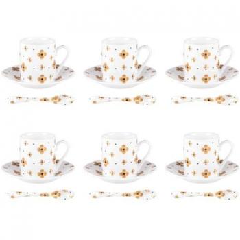 Table Passion Coffrets : 6 Tasses & Sous‑tasses en Porcelaine