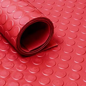 Gomma Anti-Scirocco a Borchie Rosso, 3 mm, 120 cm