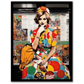 Vintage Pulse – Woman in Retro Dress Canvas