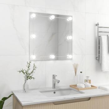 VidaXL Light-Up Square Glass Wall Mirror