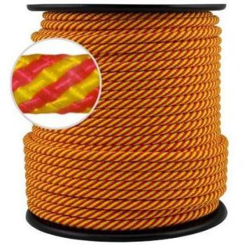 Carrete de polipropileno helicoidal 6mm 100m rojo/amarillo