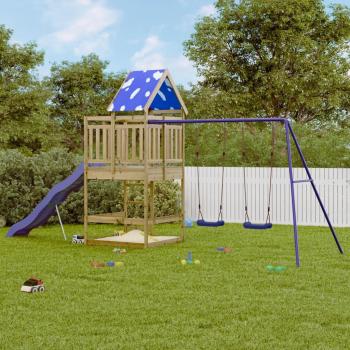 Pine Impregnated Wooden Outdoor Playset