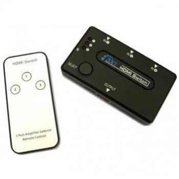 Dynamode 3-port HDMI Switch With Remote Control HD 1080P For TV PS3 XBOX DVD