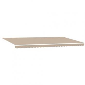 Tissu de Rechange pour Auvent Beige 6x3 m