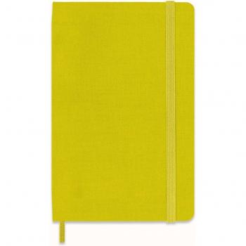 Moleskine Classic Liniertes Notizbuch, Taschenformat, Heu Gelb, Hardcover aus Seide