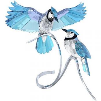 Swarovski Paradise Blue Jays Figurine Set