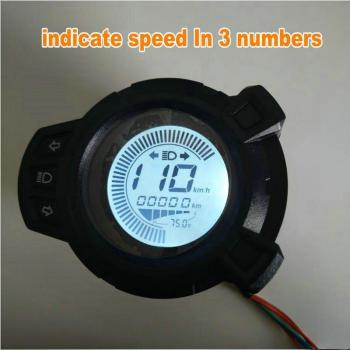 Electric Bike/Scooter Speedometer LCD with Battery Indicator and Turn Signal for 48V to 96V