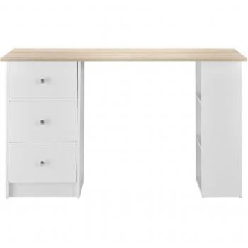 Bureau informatique haut de gamme, 3 tiroirs, 120 cm