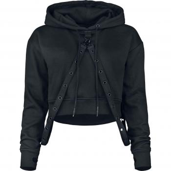 „Heartless“ Kapuzenpulli – Kyda Black, Damen, Größe XS, Gothic Design