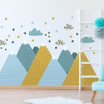 Montañas Nórdicas: Revestimiento Mural Infantil Leoka 90x135 cm