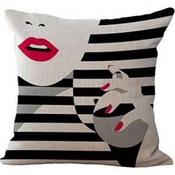 Coussin 45x45 cm rayures pour maison et voiture