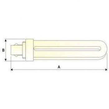 Tubo 13W Fluorescente Tipo PL Down Electro DH 80.350/13/DIA