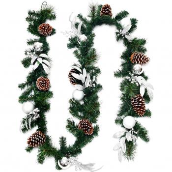 Küsten-Weihnachtsgirlande 270 cm mit 50 warmweißen LED-Leuchten