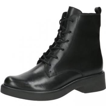 Bootie CAPRICE de Cuero, Negro, 38.5 y Tacón Plano