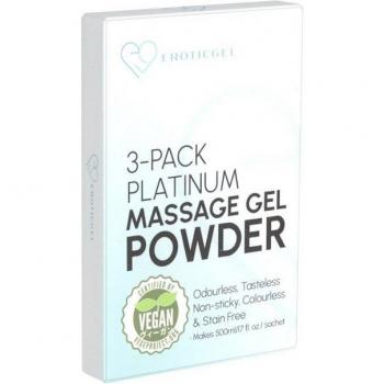 ErosGEL „Platinum“ – Massage Gel Powder – 3×5 g (Reisepack)