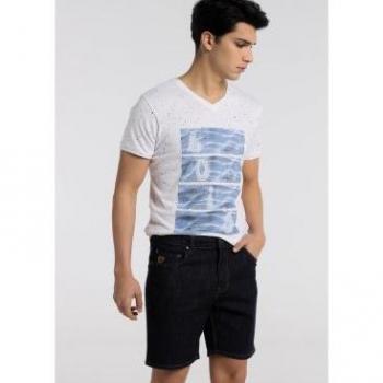 Lois Jeans Bermuda Estilo Selvedge Rinse para Hombres