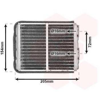 Radiateur de chauffage VAN WEZEL 37006403 pour Cabriolet Frontera A