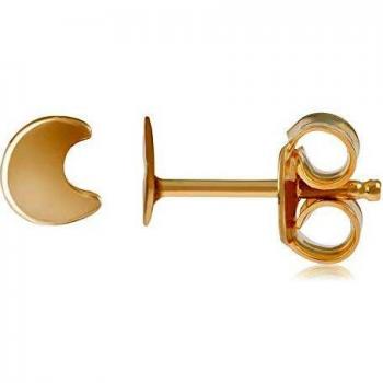 Pendientes de plata 925 con baño de oro diseño Luna