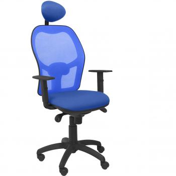 Sedia di Lavoro Jorquera con Testa di Seta Blu, Ergonomia Avanzata