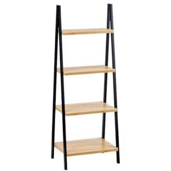Berilo Scaffale 4 Ripiani per Bagno Nero