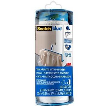 Scotch PTD2093EL-48-S Blue Masking Film – 27.4 m x 1.2 m, Single Sheet